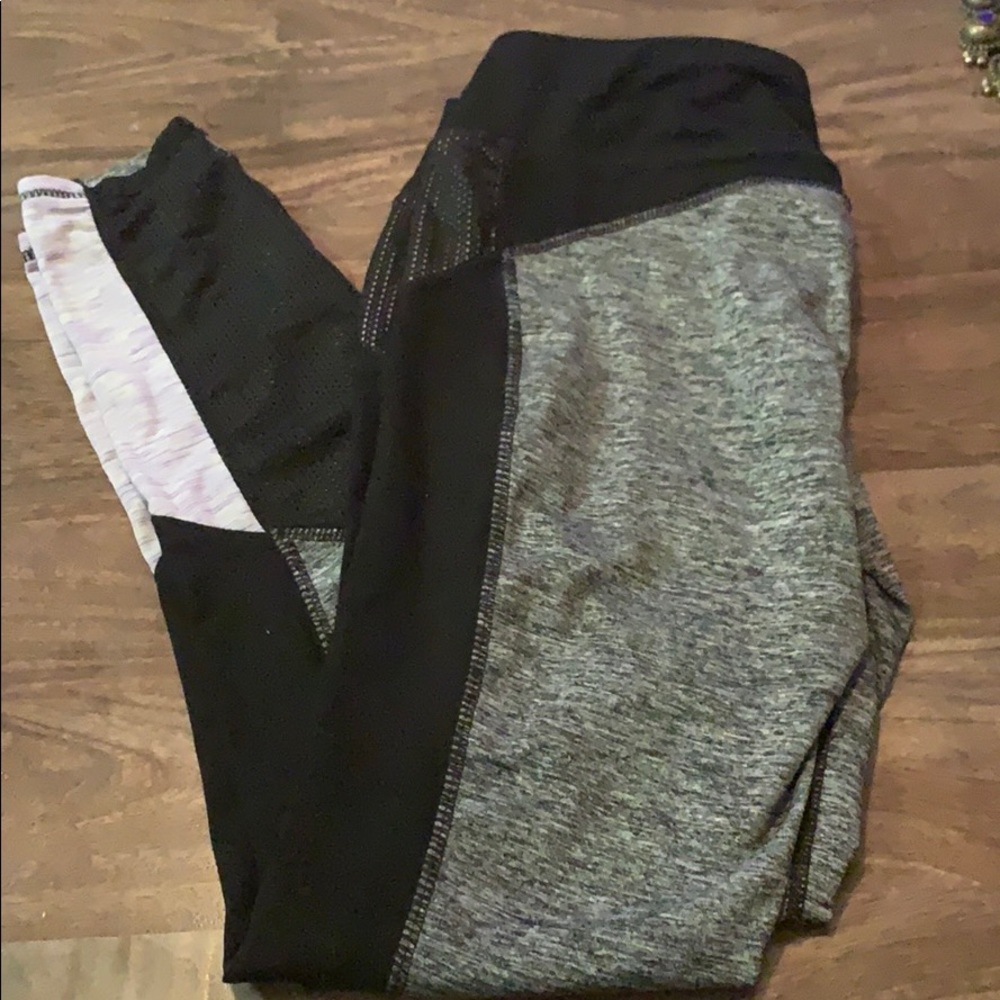 Black and purple leggings